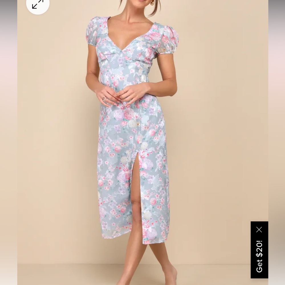 Lulus floral midi dress